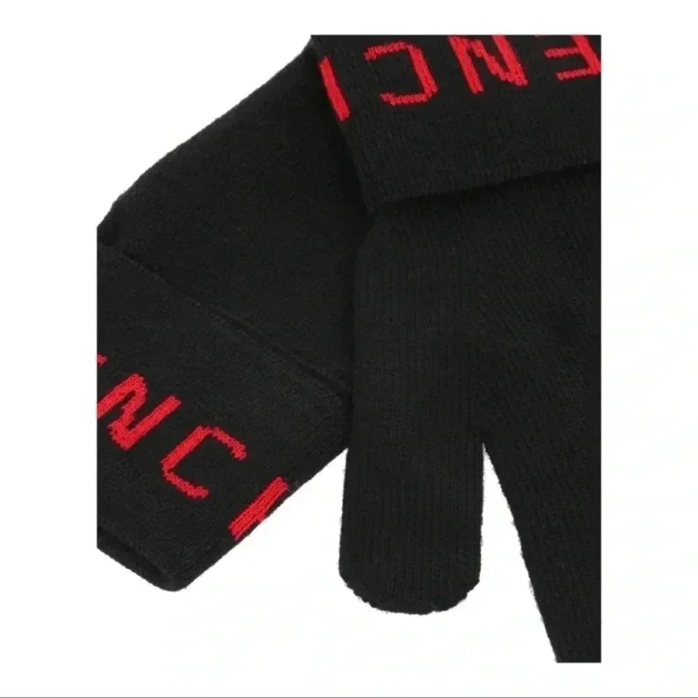 Givenchy Wool Logo Gloves - Picture 3 of 4